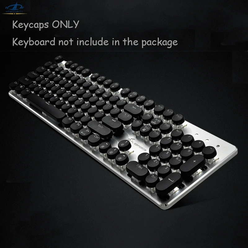 

[HFSECURITY] For Abdominal keyboard GT104S S100 Round Mechanical Keyboard Keycaps Retro Punk Style Keycaps