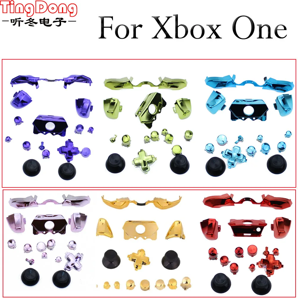 Сменные детали TingDong 16 цветов полный комплект для ремонта хрома ABXY Dpad триггеры