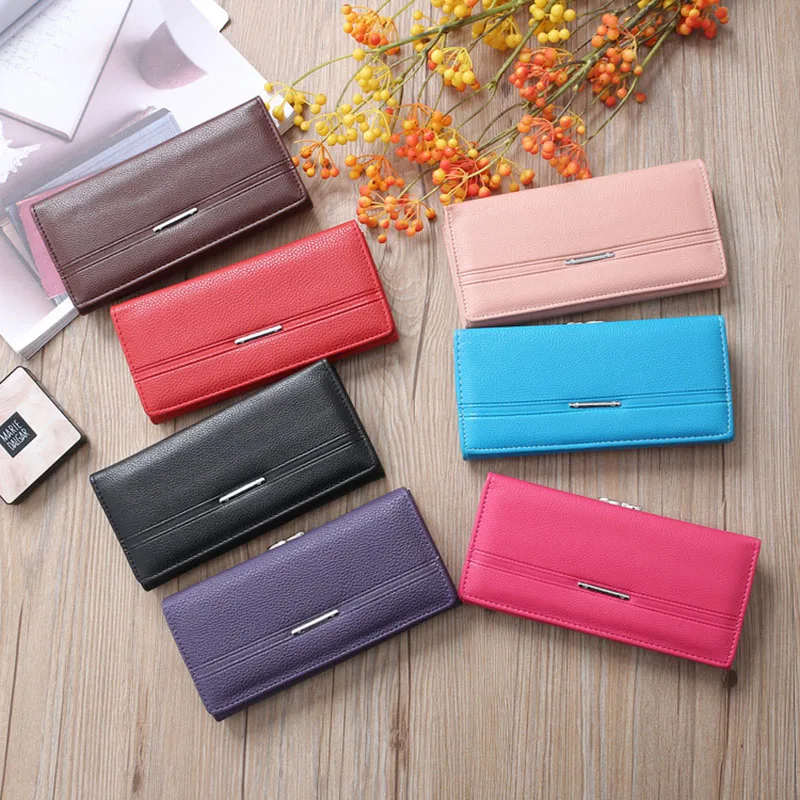 New Style Korean Style Candy Colored Three Fold Wallet Women Mid-length Women's Clutch Bag Quality Female Purse Multi Pocket