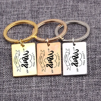 

Key Tags Keychian Mother`s Day I Love You Mom Happy Day Gifts Pendant Jewelry 30*20mm Thanks Mother Bag Charms Key Rings