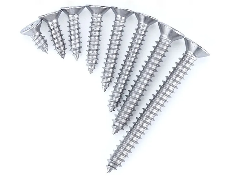 

200pcs M4*50 DIN7982 ISO7050 Cross Recessed Flat Head Countersunk Self-tapping Wood Screws 304 Stainless Steel Wholesales
