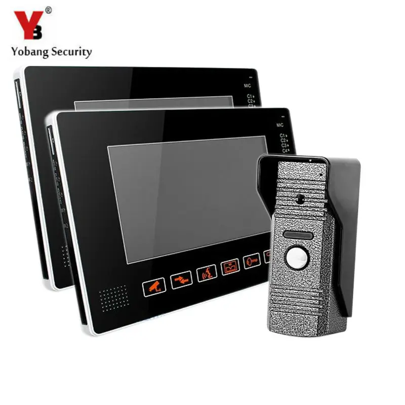 

YobangSecurity 9"Inch Video Intercom Visual Doorbell Kits Door Phone System IR Night Vision Hands Free intercom for Home Office