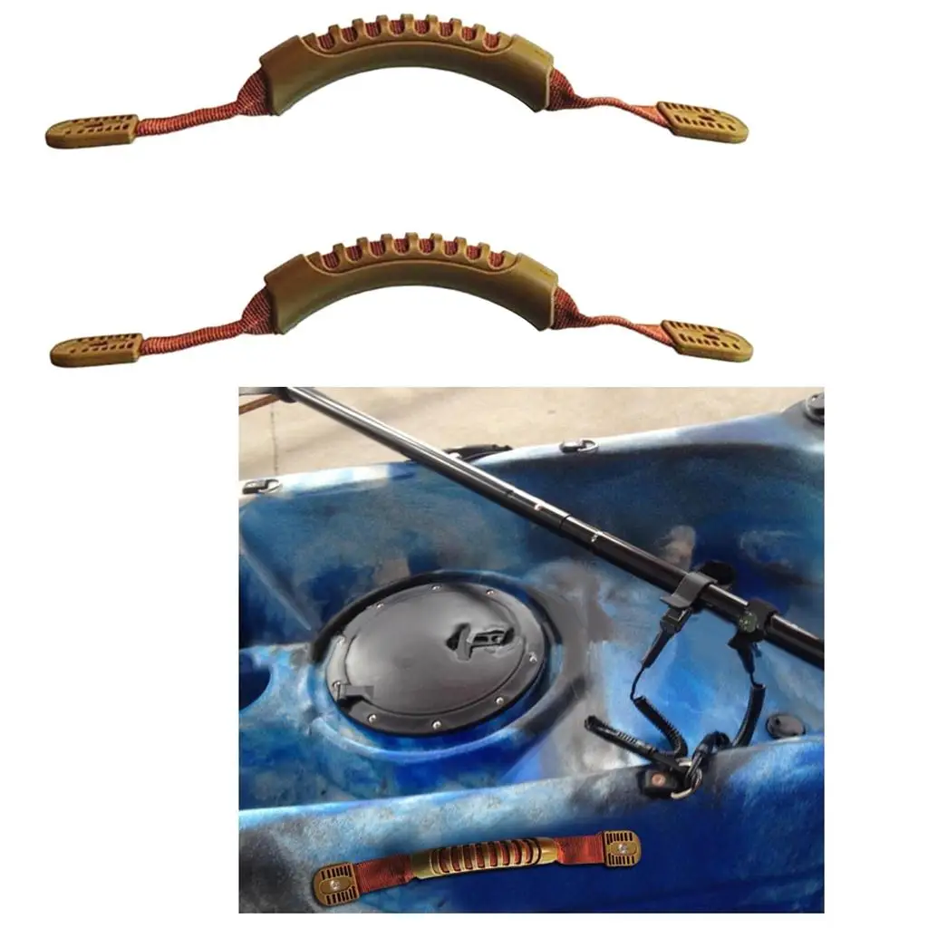 2 Pieces Kayak Canoe Luggage Carry Handle Webbing Hand Fitting Accessories