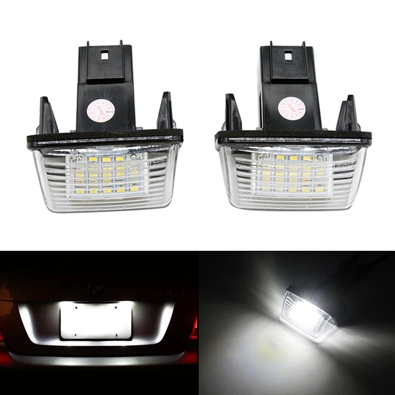 SITAILE 2pcs 18 LED Car License Plate Lamp for Peugeot 206 207 306 307