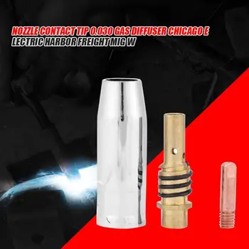 

Nozzle Contact Tip 0.030 Gas Diffuser MIG Welder Consumable Welding Tool Gas Nozzle Part Tool For 15AK Welding Torch Gun Head