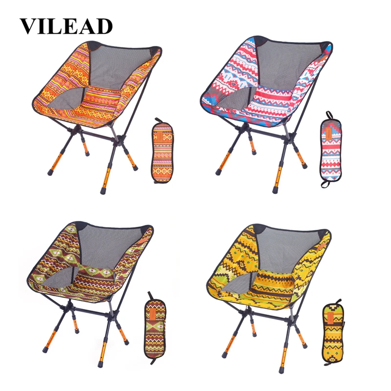 VILEAD, 4 цвета, регулируемое кресло для кемпинга, переносное, 7075, алюминиевое, складное, сверхлегкое, для пикника, рыбалки, на открытом воздухе, пляжный подшипник, 150 кг