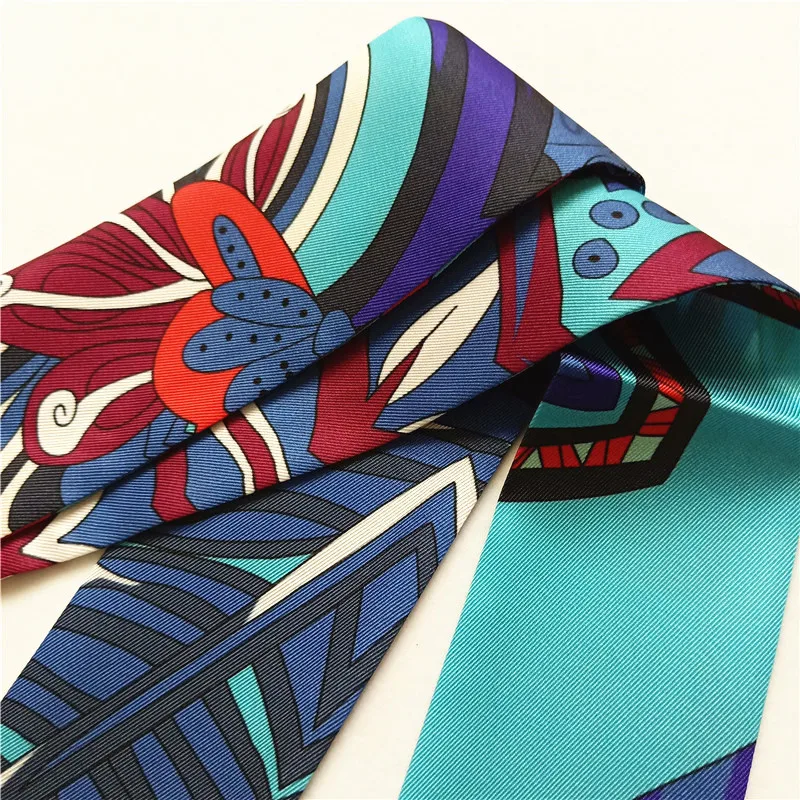 Дизайн брендовый шарф женский модный шейный платок обтягивающие шелковые шарфы для дамской сумочки ленточный головной шарф женский галстук