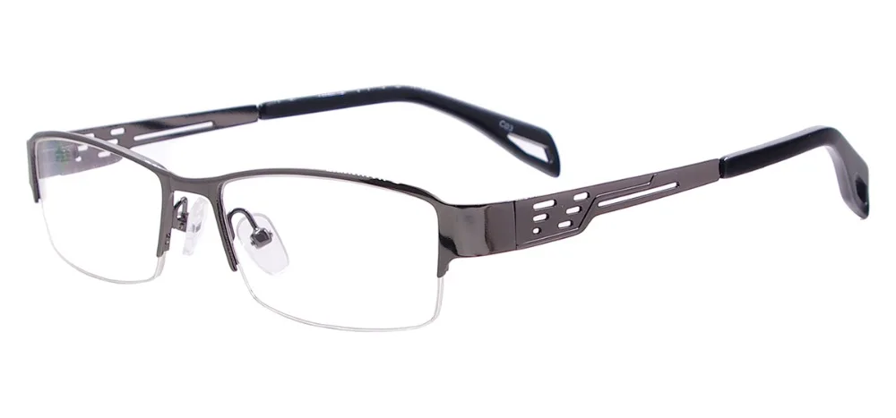 Металлическая полуоправа Прямоугольная оправа для очков классический деловой стиль Мужские очки по рецепту линзы близорукость для чтения варифокальный