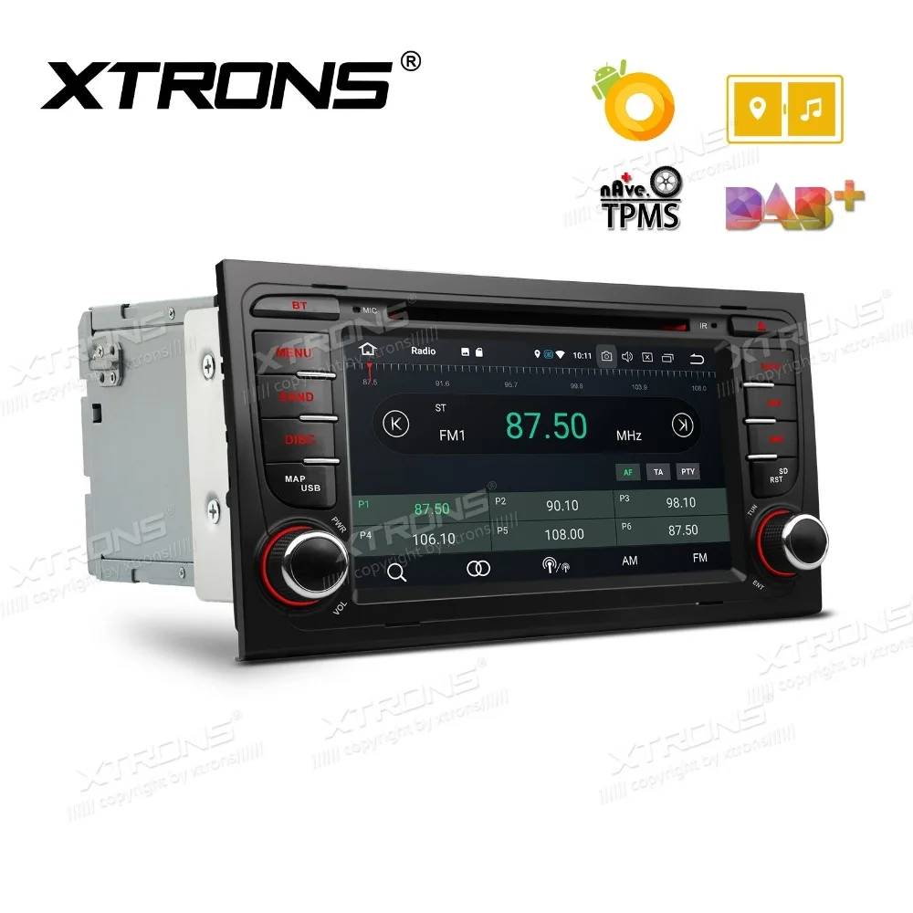 Sale XTRONS 7" Android 8.0 Octa Core GPS Radio Car DVD Player for Audi A4 S4 B6 B7/RS4 2002 2003 2004 2005 2006 2007 2008/SEAT Exeo 3