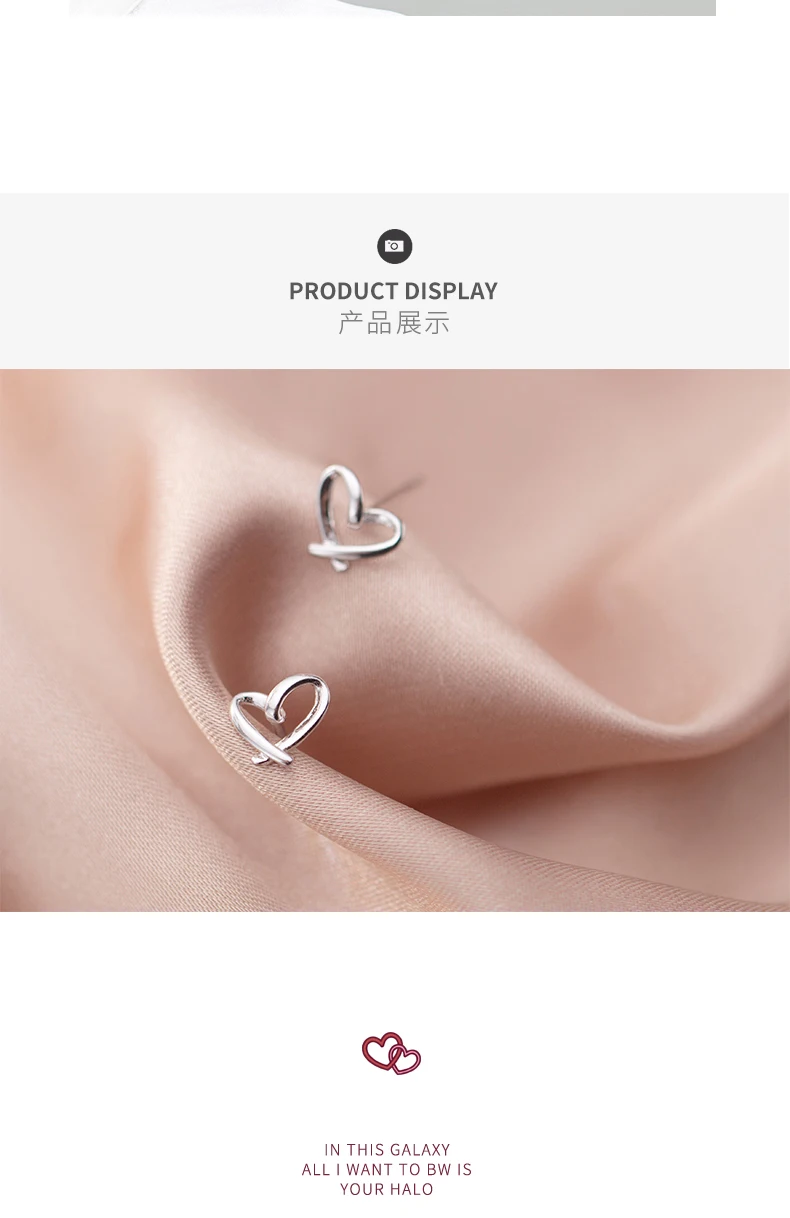Trusta 2019 новый 925 пробы Серебряные ювелирные изделия Для женщин прелестные модные туфли сердце серьги-клипсы Подарочные для девочек друзья