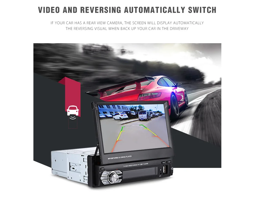 RM - GW9601G 7.0 inch TFT LCD Screen MP5 Car Multimedia Player with Bluetooth FM Radio GPS European Map