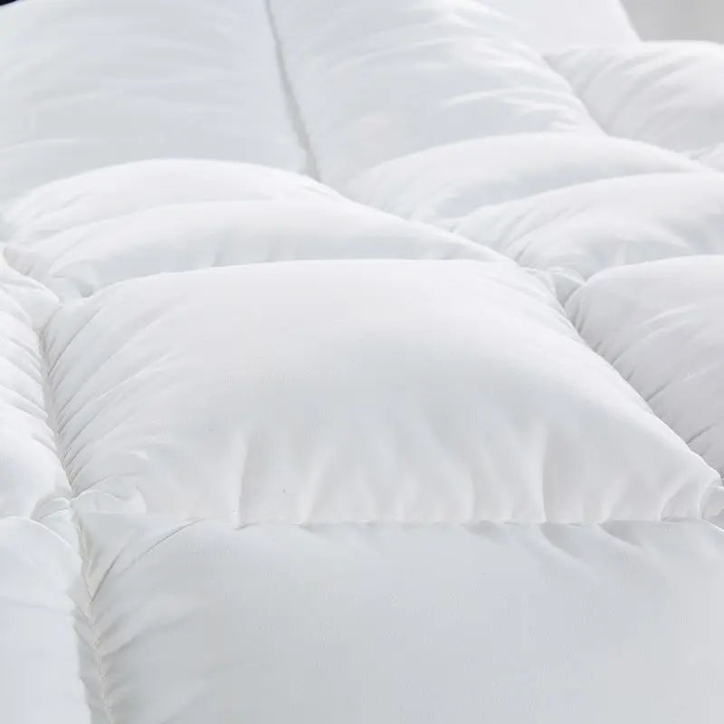 Простое Элегантное Стильное однотонное стеганое зимнее стеганое одеяло высокого класса из микрофибры с защитой от пуха двойное/полное/Королевское зимнее одеяло