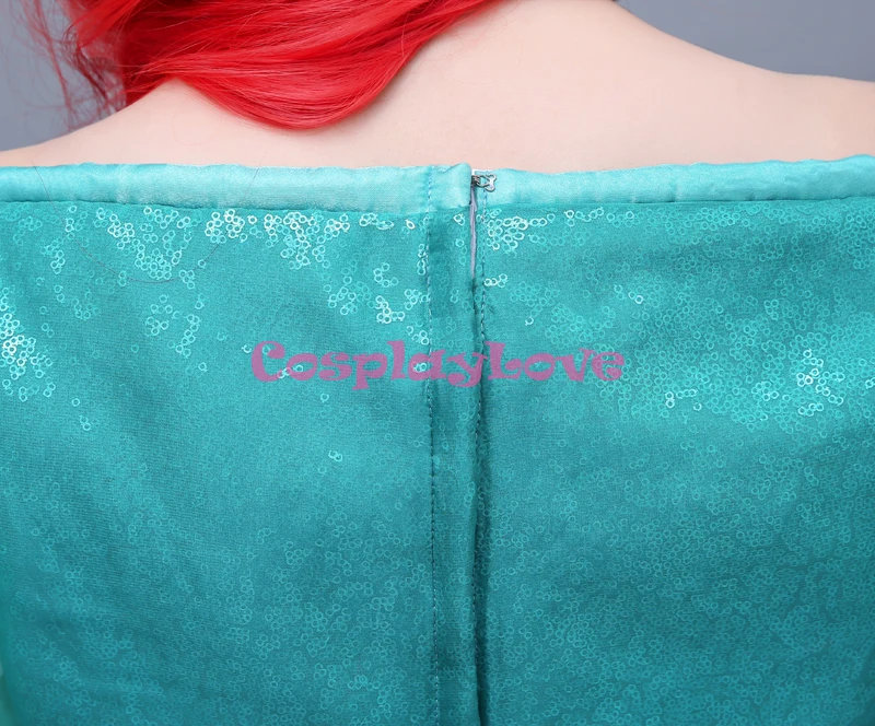 CosplayLove The Mermaid Ariel Princess Dress Green The Mermaid Dress Ariel Cosplay Costume Custom Made For Adult Kid Women (5)