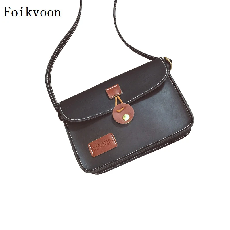 Foikvoon Woman Small Square Bags Simple Retro Shoulder Bags For Women Casual Fashion PU Leather Ladies Crossbody Bag Foikvoon Woman Small Square Bags Simple Retro Shoulder Bags For Women Casual Fashion PU Leather Ladies Crossbody Bag