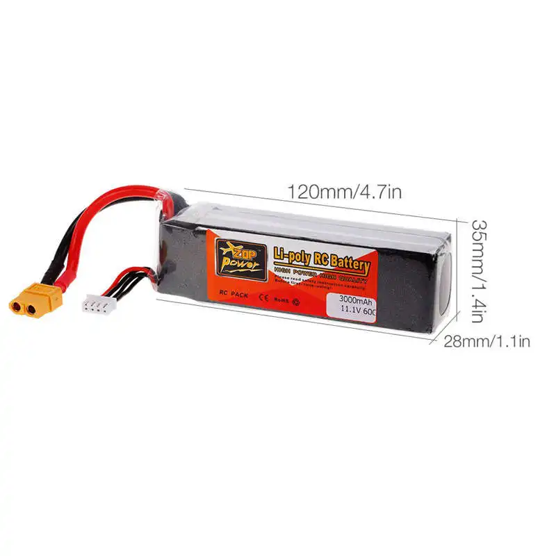 ZOP мощность 3S 11,1 V 3000mah 60C высокая скорость XT60 разъем Lipo батарея для F330 350 450 FPV Квадрокоптер RC автомобиль Лодка