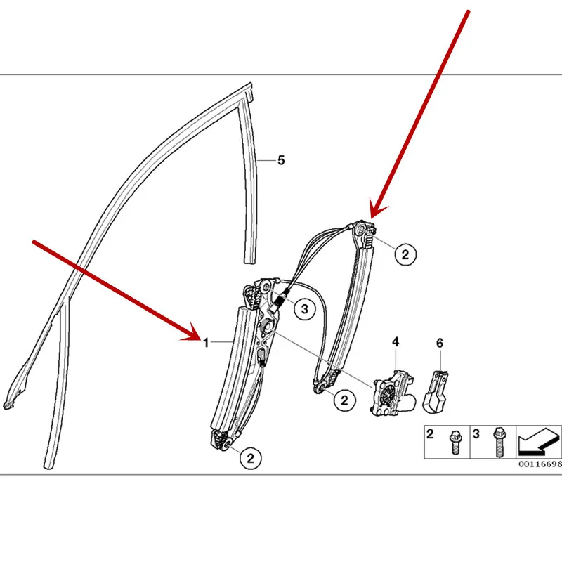Кронштейн для стеклоподъемника ПЕРЕДНЕЙ ДВЕРИ автомобиля E66 730 2004-2008b mw735 740 745 750li 760li серии держатель для стекла для двери мотор для подъема