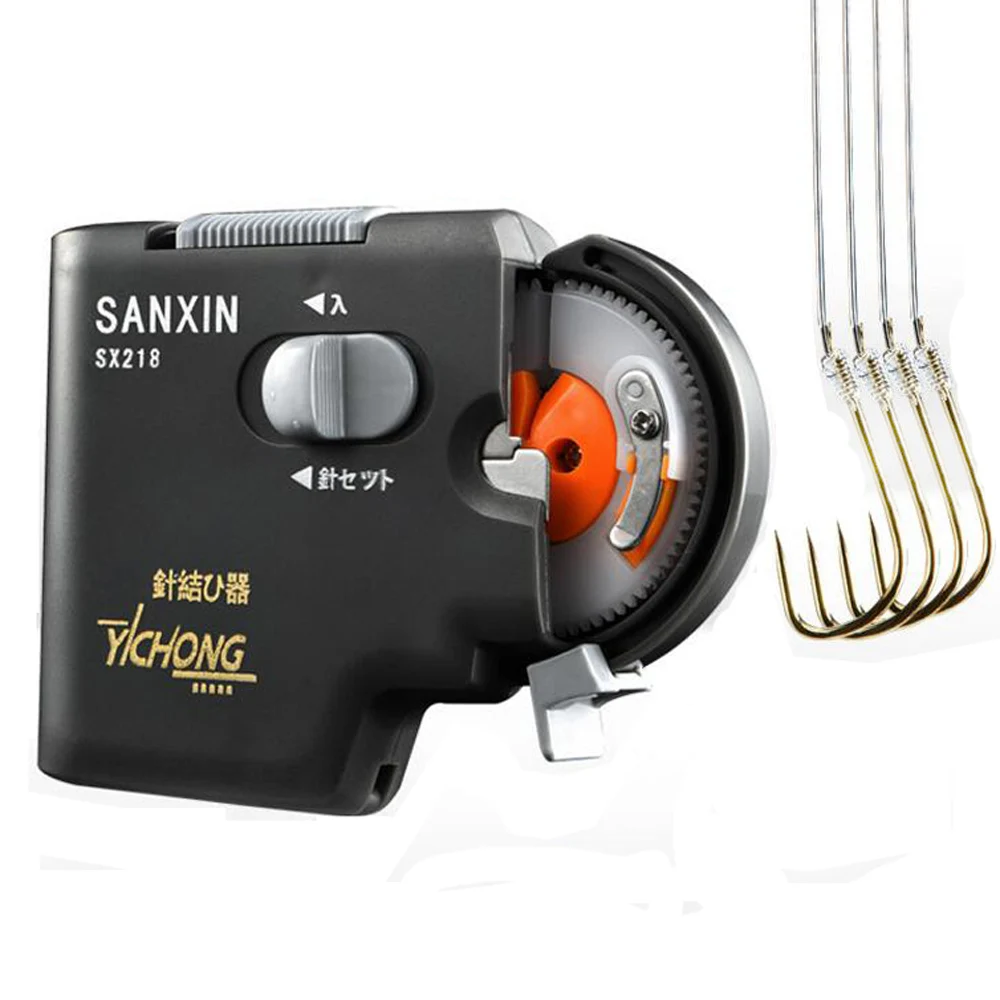 Portable Electric Automatic Fishing Hook Tier Machine Fishing Accessories Tie Fast Fishing Hooks Line Tying Device Equipment