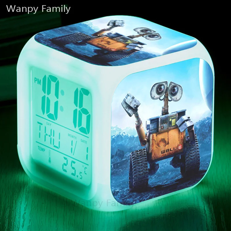 

Science Film Robot Wall-E Alarm Clocks,Color changing digital Alarm Clocks For kids Multifunction toys alarm clock
