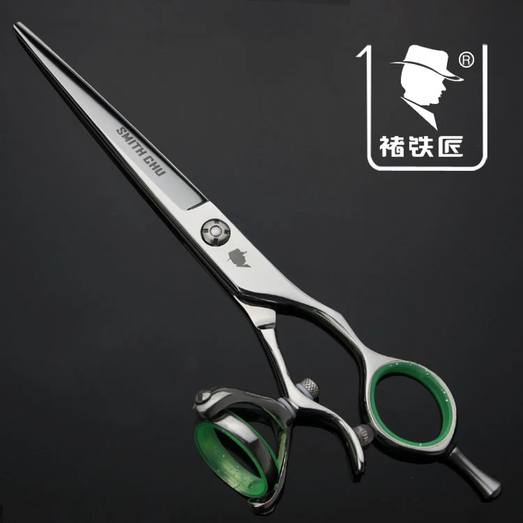 

6.0 in. Professional Hairdressing Scissors,62HRC JP440C Straight cutting,rotating handle,free shipping by Hong Kong post air