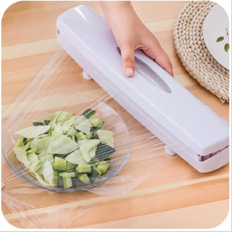

Plastic Wrap Cutter Preservative Film Food Vaccum Cutter For Foil Or Cling Wrap Kitchen Accessories wraptastic