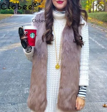 Winter Plus Size Faux Fur Jacket Women Natural Faux Fur