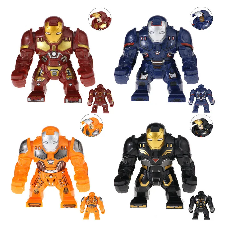

Single Sale Marvel Avengers Figures Super Heroes Iron Man Hulk Buster Ironman Model Building Blocks Bricks Toys For Children
