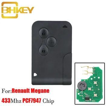 

BHKEY 3Buttons Smart Remote key For Renault 433Mhz PCF7947 Chip For Renault Megane Scenic 2003-2008 Car keys