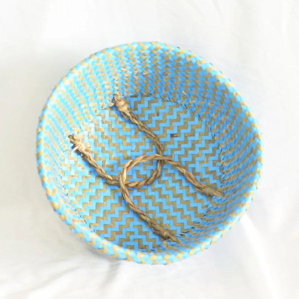 الأعشاب البحرية سلة للزهور للطي النباتات سلة التخزين المنظم مع مقبض المنزل ديكور DC120