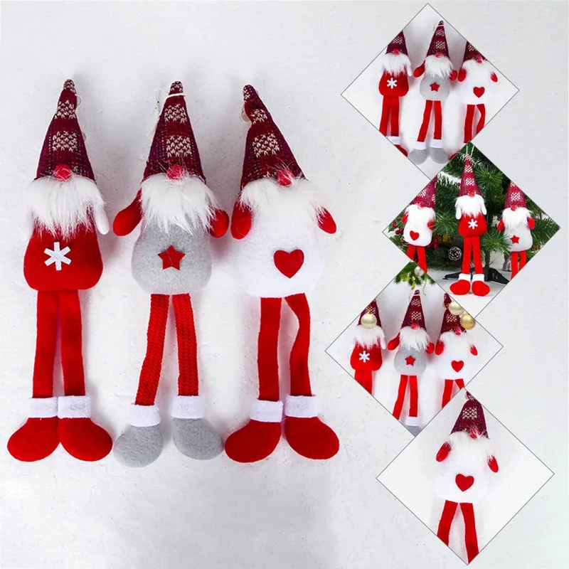 Рождественский подарок Санта Клаус Плюшевая кукла для детей детская Рождественская елка украшения кулон аксессуары