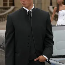 Новое поступление мужские вечерние костюмы на выпускной Жених Смокинги друзей жениха свадебный Блейзер Костюмы(пиджак+ брюки+ жилет+ галстук) K: 1406