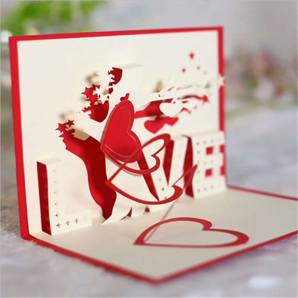 Innovative miniature Christmas greeting card 5 Pops up with built in base for display purpose 6 Truly collectible 3D Pop Up greeting card