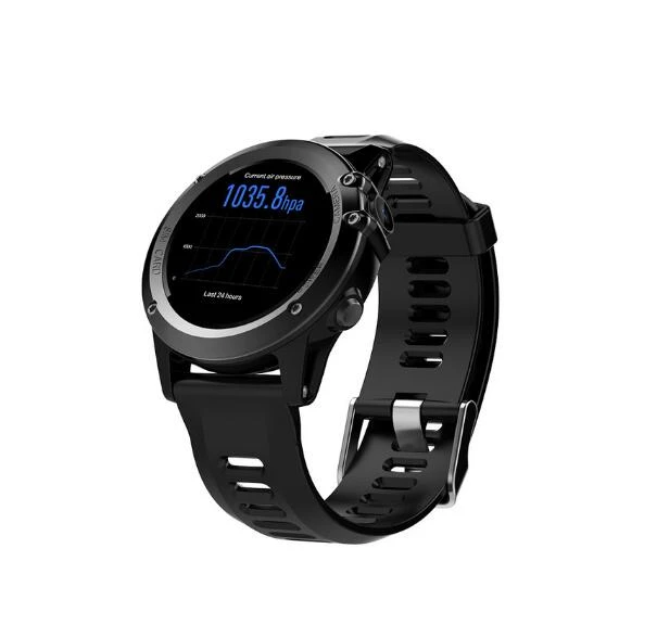 Microwear H1 android 4,4 Смарт часы водонепроницаемые 1,39 дюйма mtk6572 SmartWatch для android iPhone поддержка 3g wifi gps sim GSM WCDMA - Цвет: black