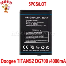 5 шт./лот аккумулятор Doogee TITANS2 DG700 4000 мАч литий-ионный B-DG700 аккумулятор