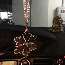 JEAZEA Авто Мужские Женские Модные Кристаллы Снежный Цветок Подвесные Украшения Orna Мужские t подвеска зеркало заднего вида снежинки