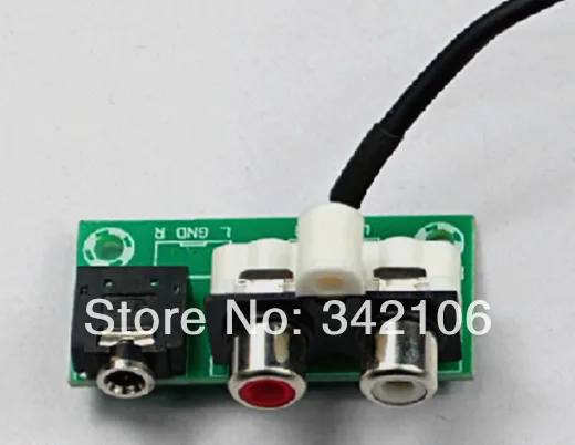 

Free Shipping!!! Audio input adapter plate lotus seat +3.5 mm audio amplifier chassis DIY wiring board seat