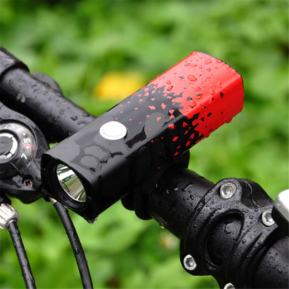 Best USB Charging T6 LED Cycling Bike Lamp Bicycle Head Light Flashlight Waterproof 5 Modes Mtb Riding Cycling Front Light Lamp P40
