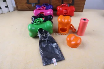 

New 2016 Pet Dog Poop Bag Dispenser+Pet Waste Poop Bag ,15pcs/roll DHL Fedex Free Shipping