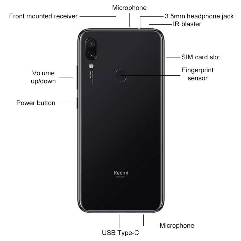 Глобальная версия смартфона Xiaomi Redmi Note 7 4 Гб 128 ГБ Snapdragon 660 6 3 дюйма полный экран 48