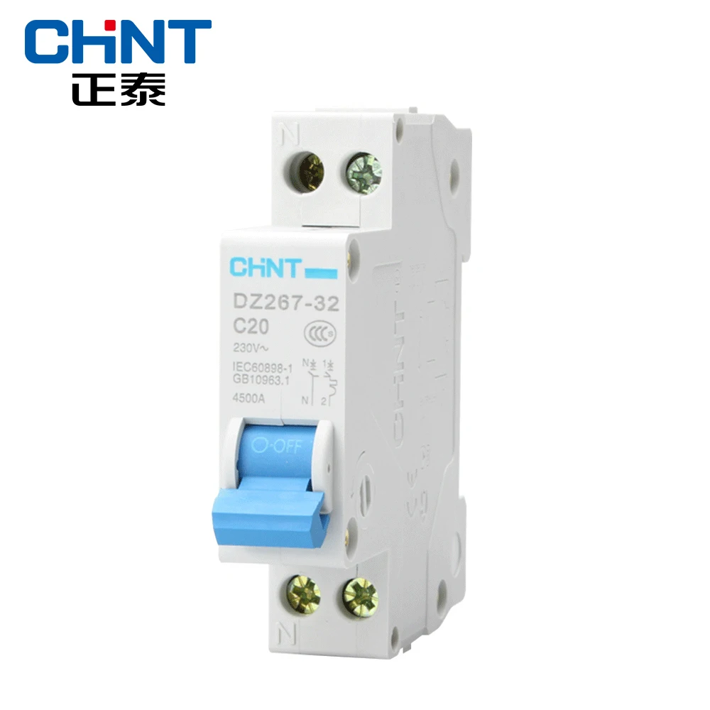 

CHNT 20A 1P+N Household Small Air Switch Double Line Breaker DPN Double Entry Double Output