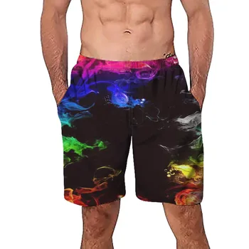 

Men Shorts Casual 3D Graffiti Printed Beach Work Casual Men short polyester Pattern Loose Straight Trouser Shorts Summer c0430