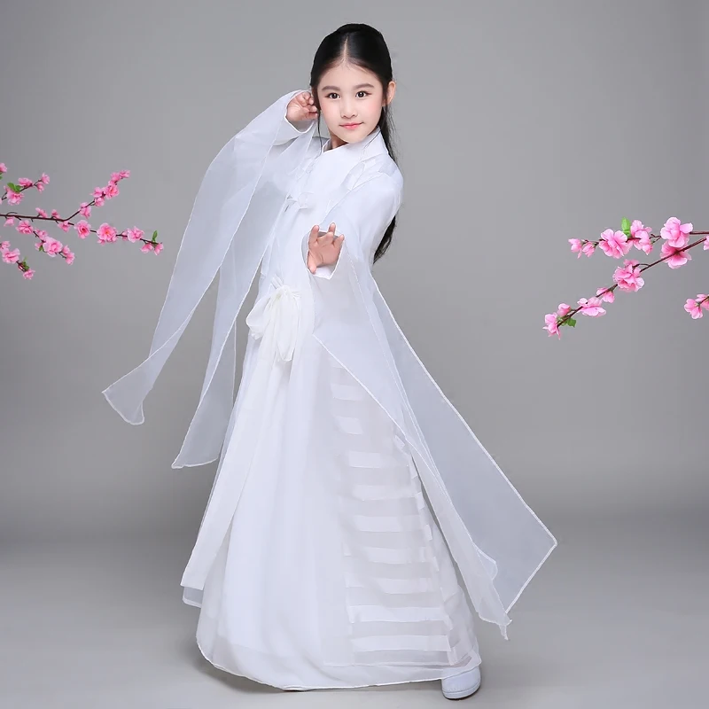 New Arrive Fairy White Hanfu Dress Elegant Costume Chinese Traditional
