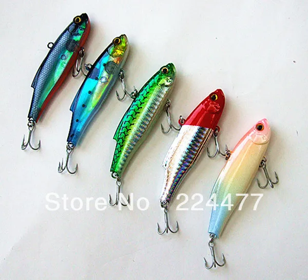  5 colors 9cm/30g Vibration Type Hard Plastic Baits Fishing Lures with VMC Hook All Swimming Layer