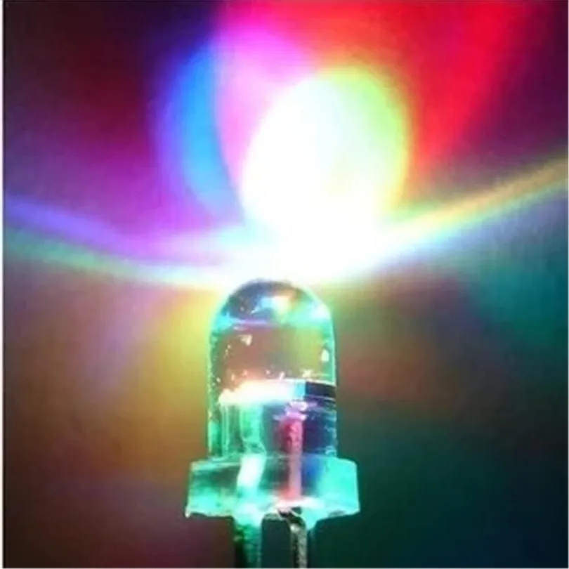 5mm Slow flash three color colorful light emitting diode luminescent