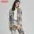 Tangada Suit Jacket Blazer For Women Work Office Suit Floral Print Ladies Jacket With Belt Coat Female Brand Blazer Femme Summer