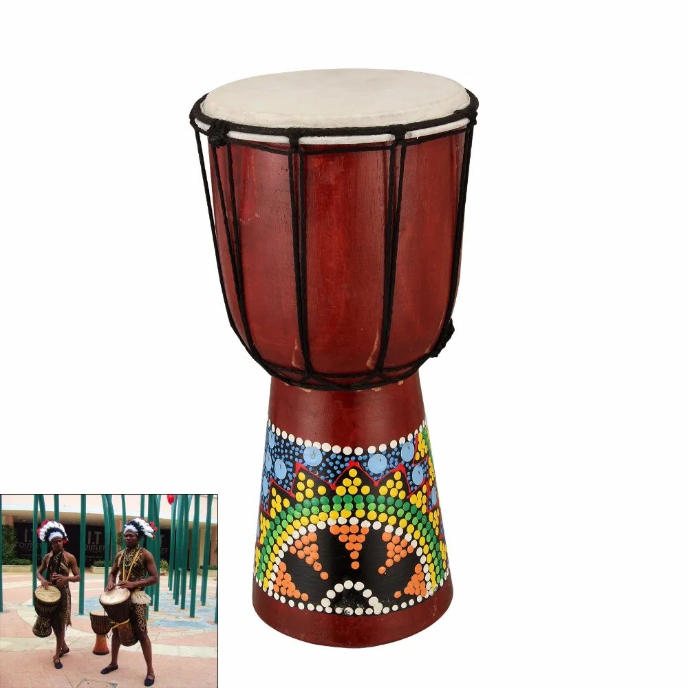 Профессиональный Djembe Африканский барабан 4 дюймов 6 дюймов деревянный ручной барабан хороший звук музыкальная инструмент веревка