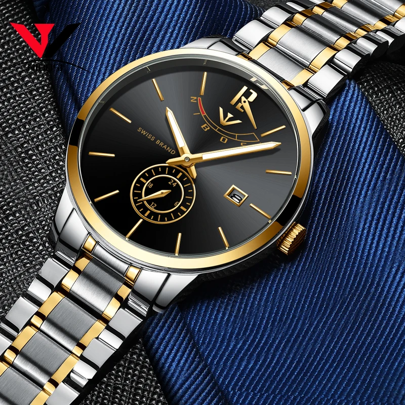 NIBOSI Relogio Masculino Relojes 2019 мужские часы лучший бренд класса люкс Спортивные кварцевые