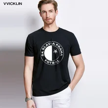 SK Slavia Praha футболка с чешским принтом Праги Мужская футболка качественная хлопковая футболка для мужчин плюс размер XS-3XL