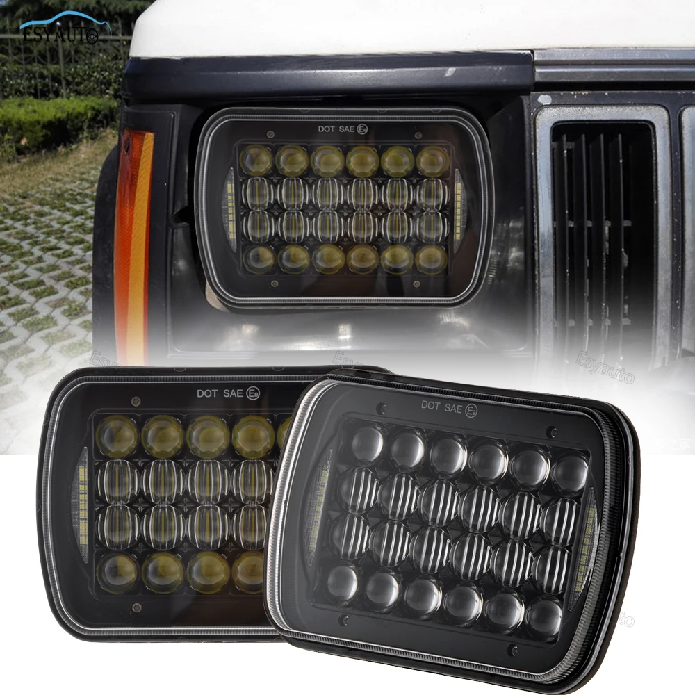 4D+5D Combo Lens 5"x7" Inch LED Square Headlamps Truck Driving Lights