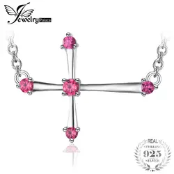 Jewelrypalace 0.25ct СОЗДАН RUBY милые Подвески с крестом 925 серебро Цепочки и ожерелья и кулон Красивые ювелирные изделия