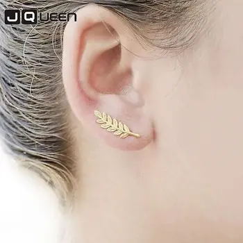 

Simple Style Leaf Alloy U Type Ear Nail Unique Personality All-match Ear Stud Earring Accessories Fro Woman Dropshipping